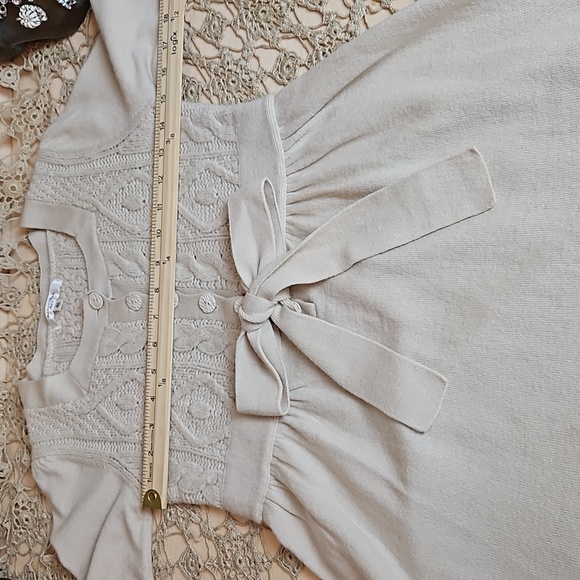 Beauvillon Paris Wool/Acrylic Blend Short Sleeved Sweater Dress - Picture 8 of 11